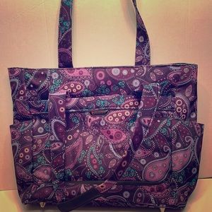 Ricardo Elite Luggage Tote Bag NWT Purple Paisley